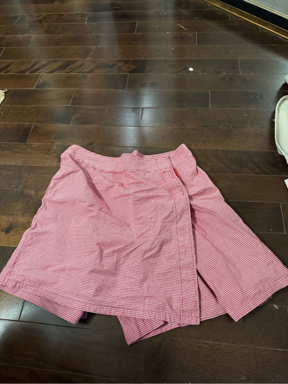 Vintage JEANNE PIERRE Gingham Wrap SKORT
